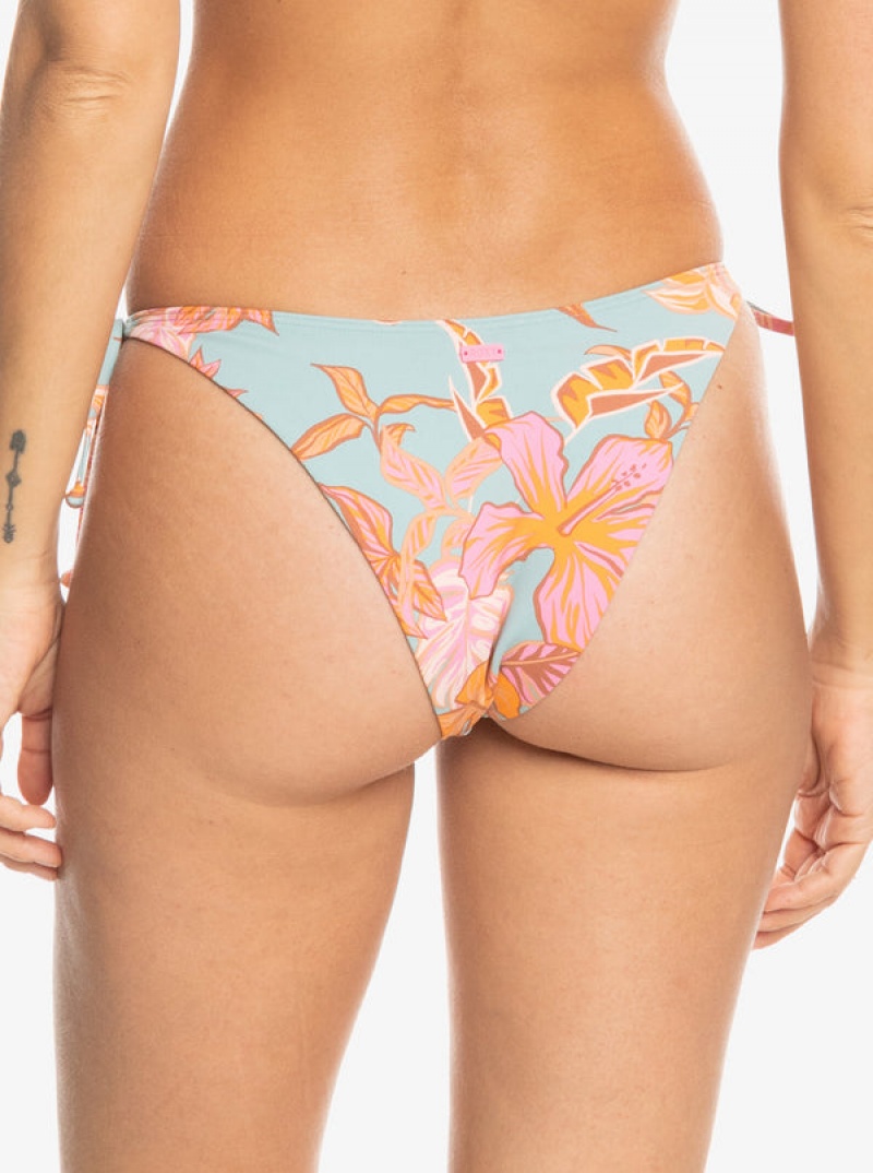 Roxy Printed Beach Classics Cheeky Bikini Bottoms | 87560-MVBK