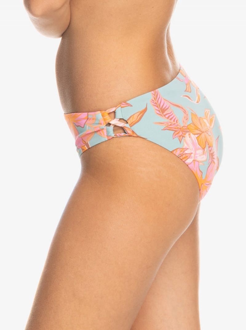 Roxy Printed Beach Classics Hipster Bikini Bottoms | 16594-WUMG