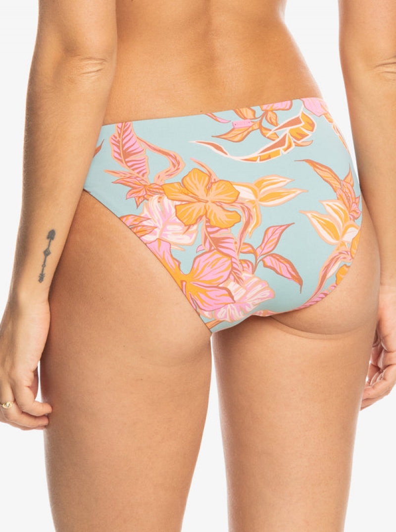 Roxy Printed Beach Classics Hipster Bikini Bottoms | 16594-WUMG