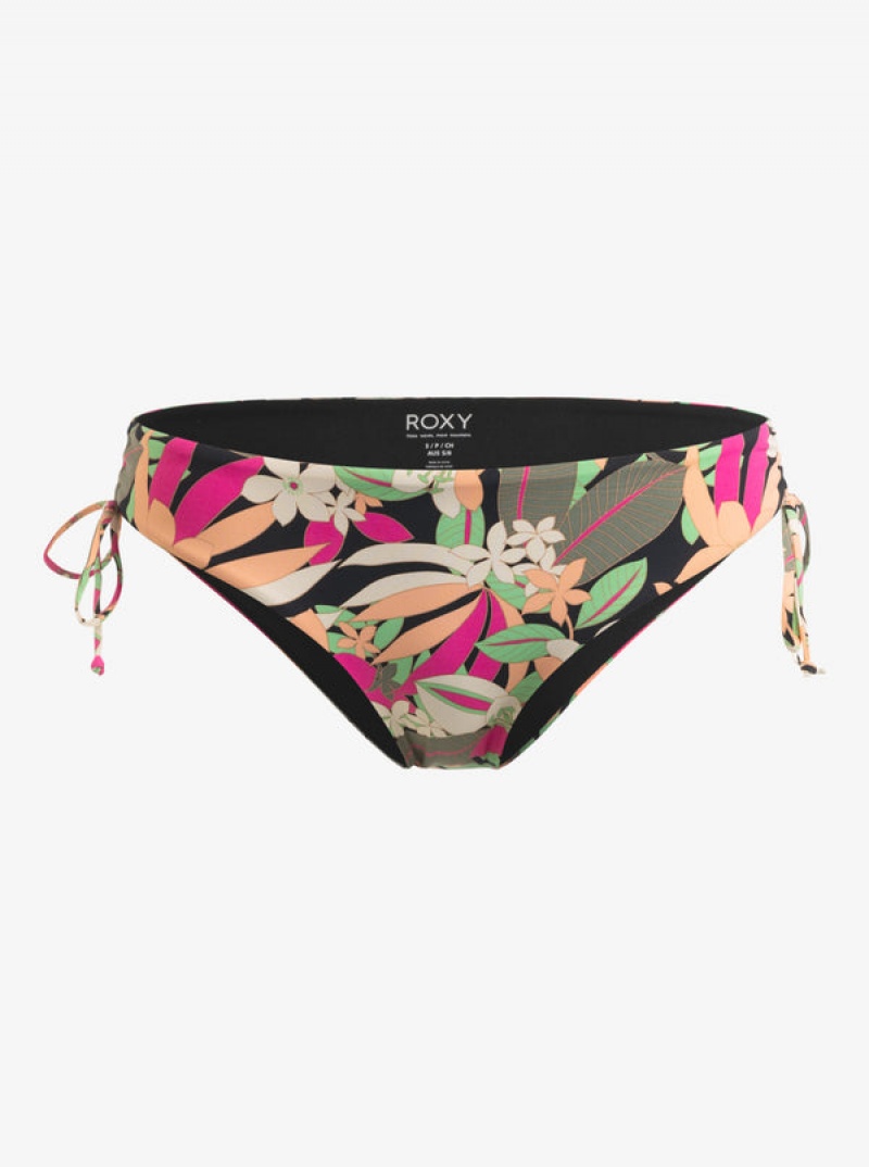 Roxy Printed Beach Classics Hipster Side-Tie Bikini Bottoms | 48273-TQVM