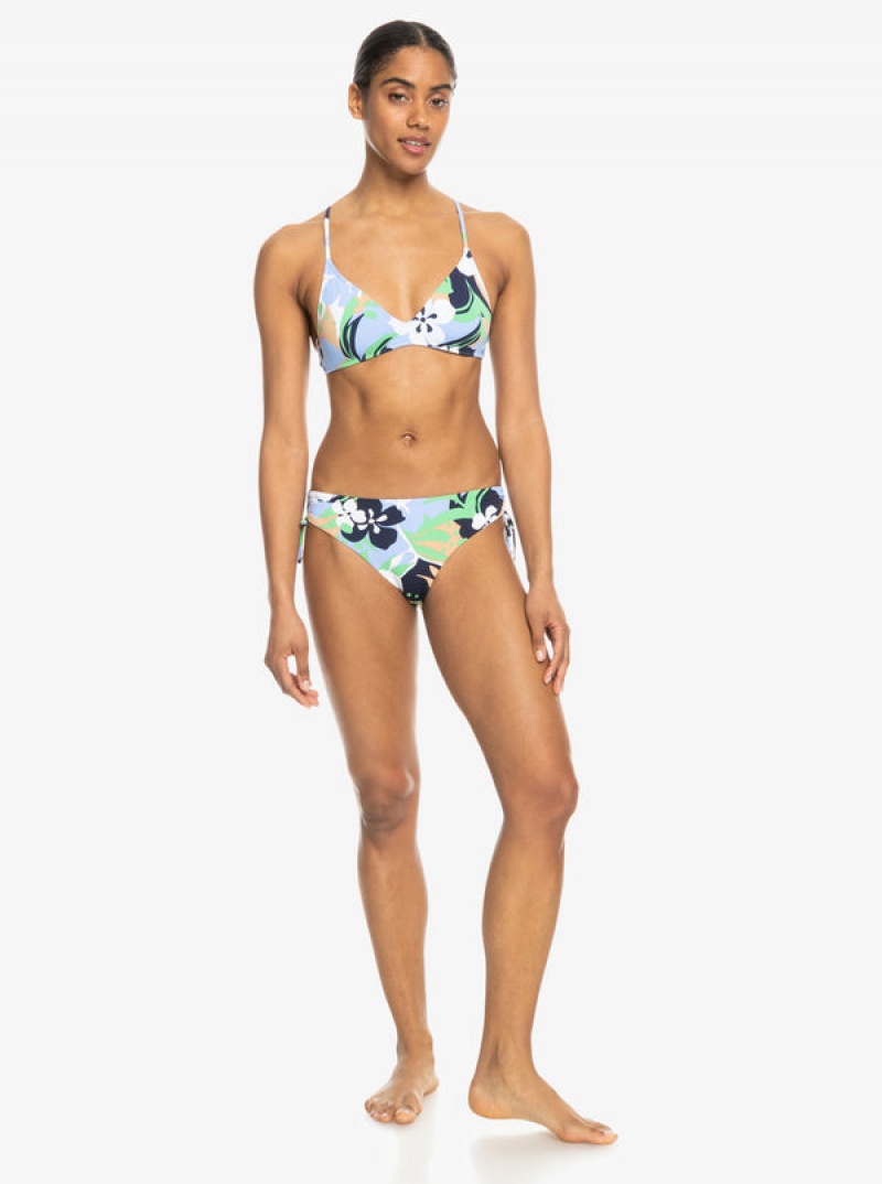 Roxy Printed Beach Classics Hipster Side-Tie Bikini Bottoms | 18423-KADF