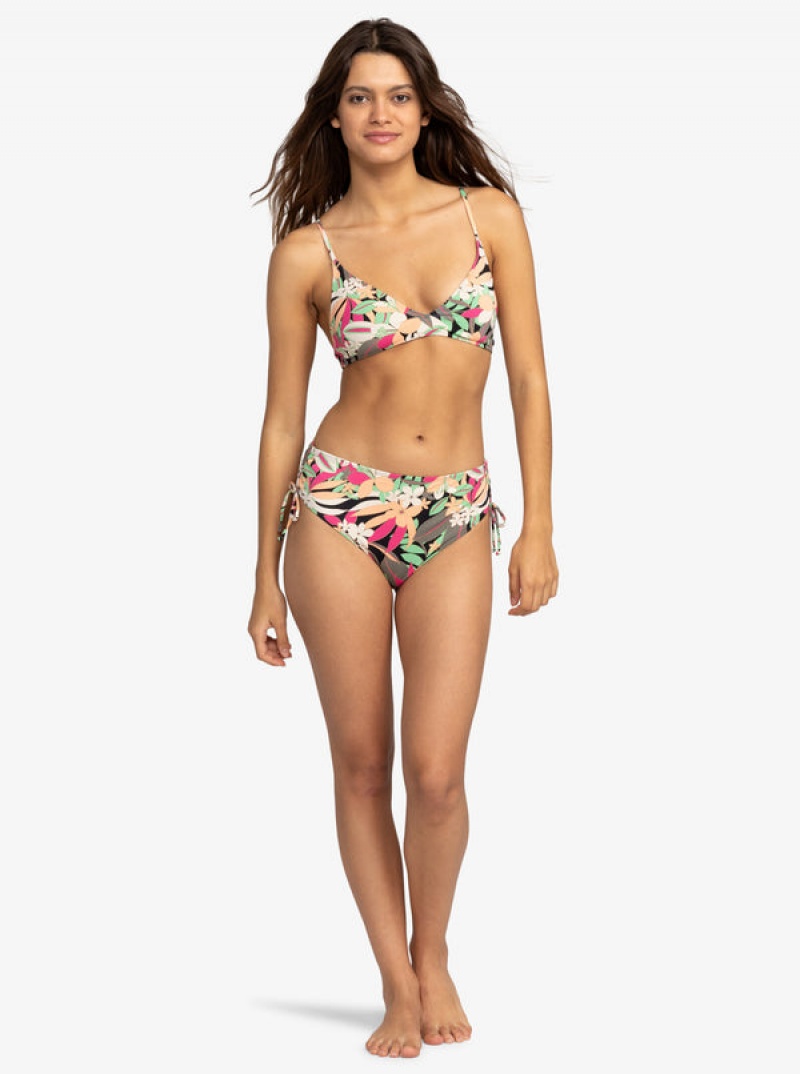 Roxy Printed Beach Classics Moderate Side-Tie Bikini Bottoms | 86079-NGWU