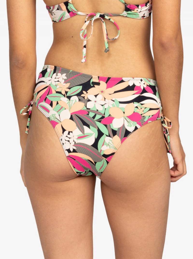 Roxy Printed Beach Classics Moderate Side-Tie Bikini Bottoms | 86079-NGWU