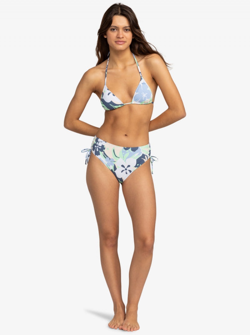 Roxy Printed Beach Classics Moderate Side-Tie Bikini Bottoms | 05923-JUEM