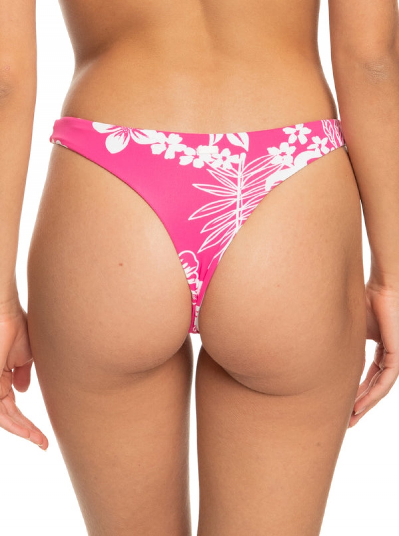 Roxy Printed Beach Classics Skimpy Bikini Bottoms | 14623-GRDC