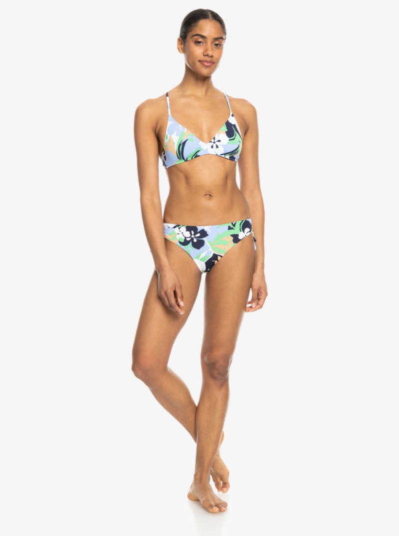 Roxy Printed Beach Classics Strappy Bra Bikini Tops | 24069-WVKP