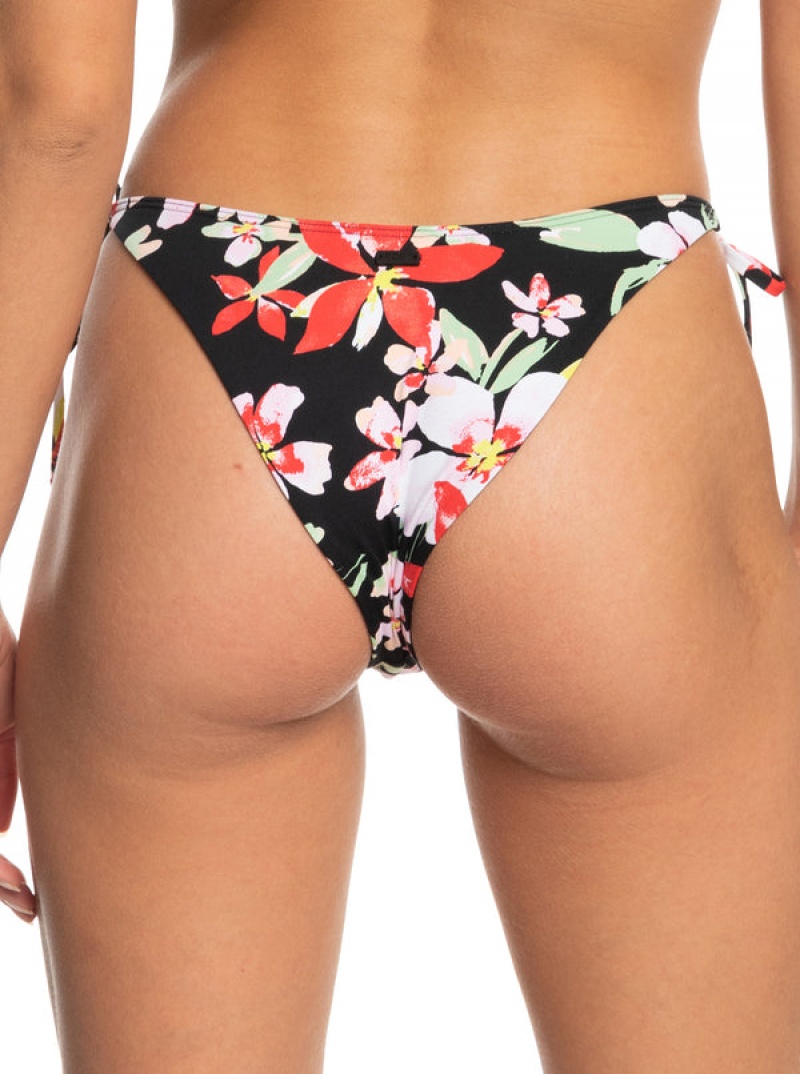 Roxy Printed Beach Classics Tie Side High Leg Cheeky Bikini Bottoms | 24391-TNGD