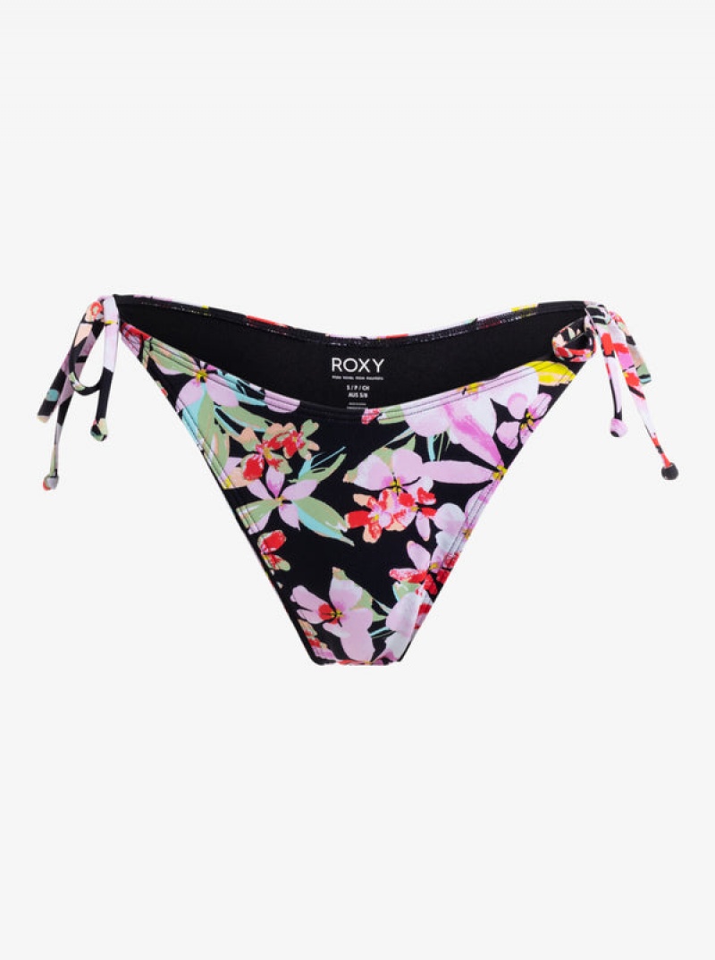 Roxy Printed Beach Classics Tie Side High Leg Cheeky Bikini Bottoms | 24391-TNGD