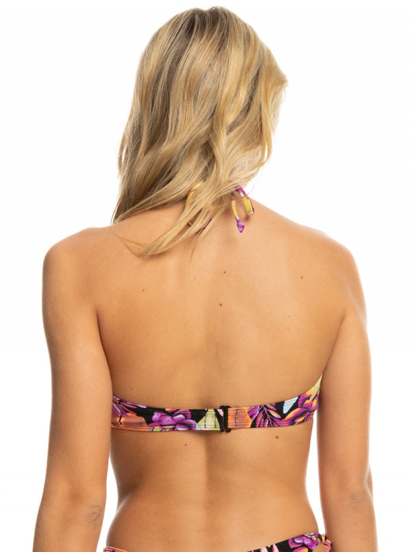 Roxy Printed Beach Classics Triangle Bikini Tops | 63091-YRUT