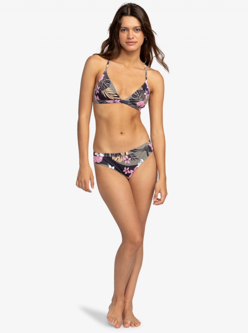 Roxy Pro The Cut Back Fixed Triangle Bikini Tops | 56219-DAMH