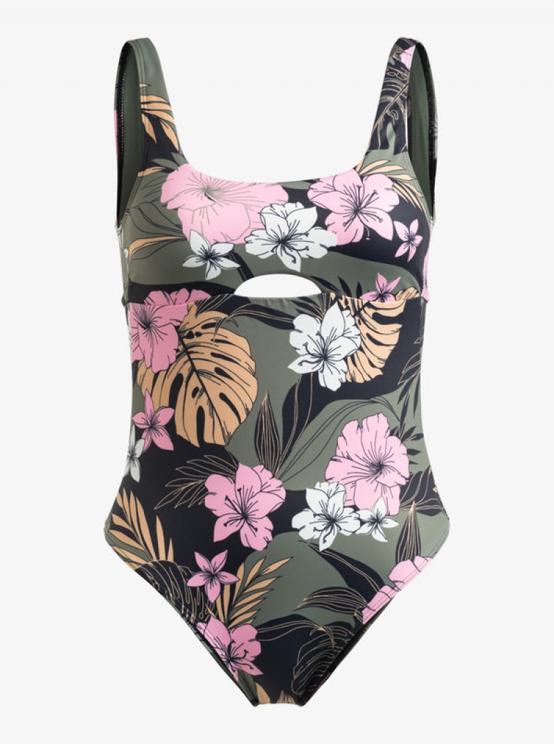 Roxy Pro The Double Line One-Piece Swimsuits | 01972-GSPU