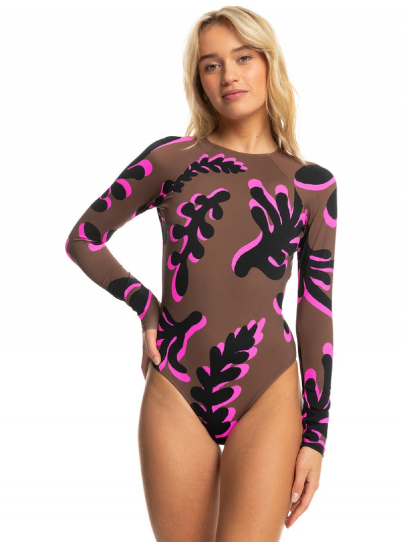 Roxy ROWLEY Long Sleeve One-Piece Swimsuits | 23791-JVLU