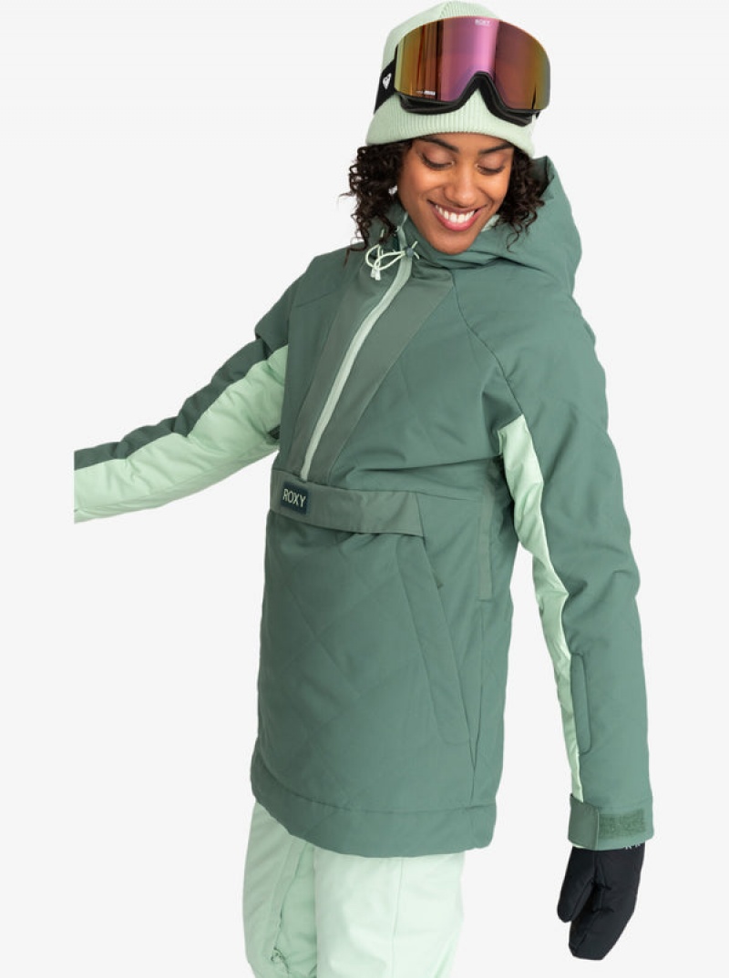 Roxy Radiant Lines Overhead Technical Snowboard Jackets | 16034-DICG