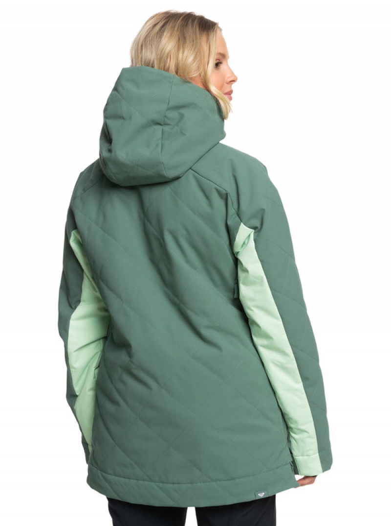 Roxy Radiant Lines Overhead Technical Snowboard Jackets | 16034-DICG