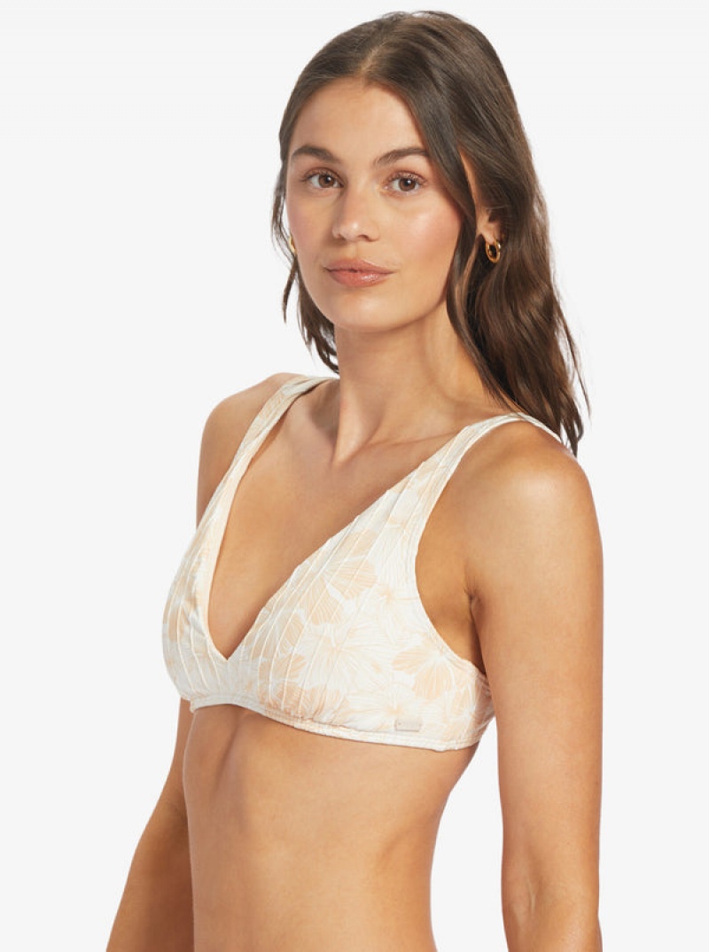 Roxy Rib Love The Oceana V Bikini Tops | 69837-IBZM