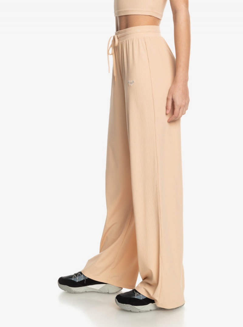 Roxy Rise & Vibe Rib Wide Leg Loungewear | 71364-PEZW