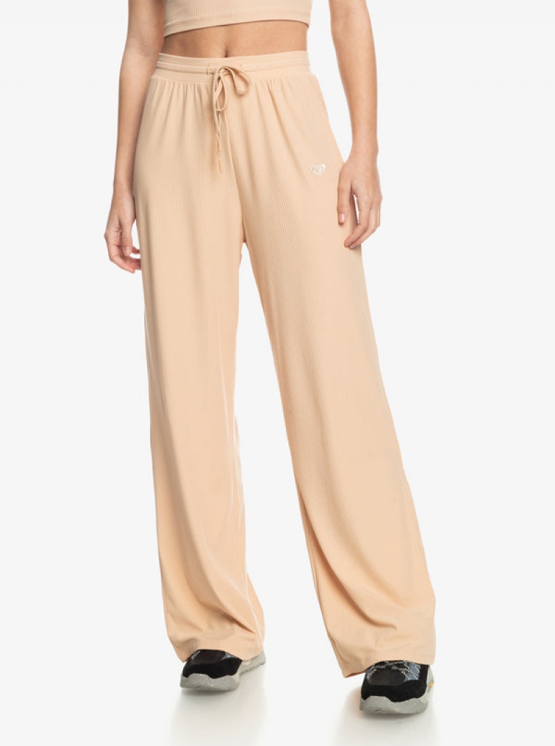 Roxy Rise & Vibe Rib Wide Leg Loungewear | 71364-PEZW