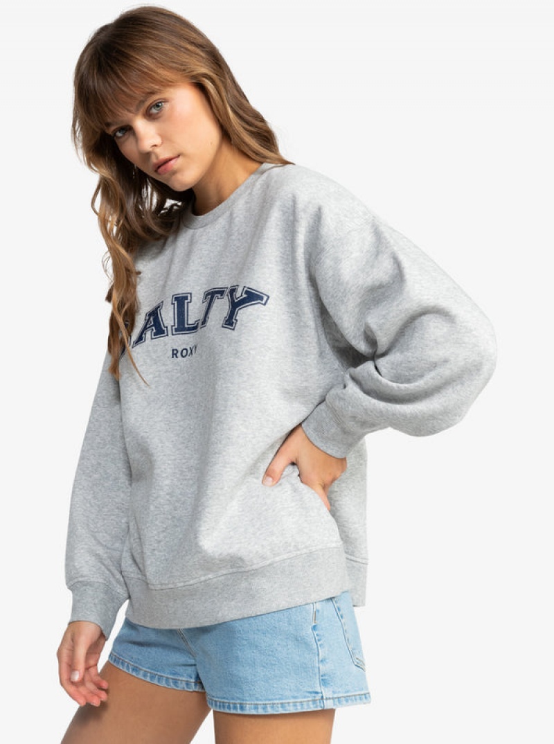 Roxy Salty Morning Hike Crew Neck Hoodie | 29763-ZGER