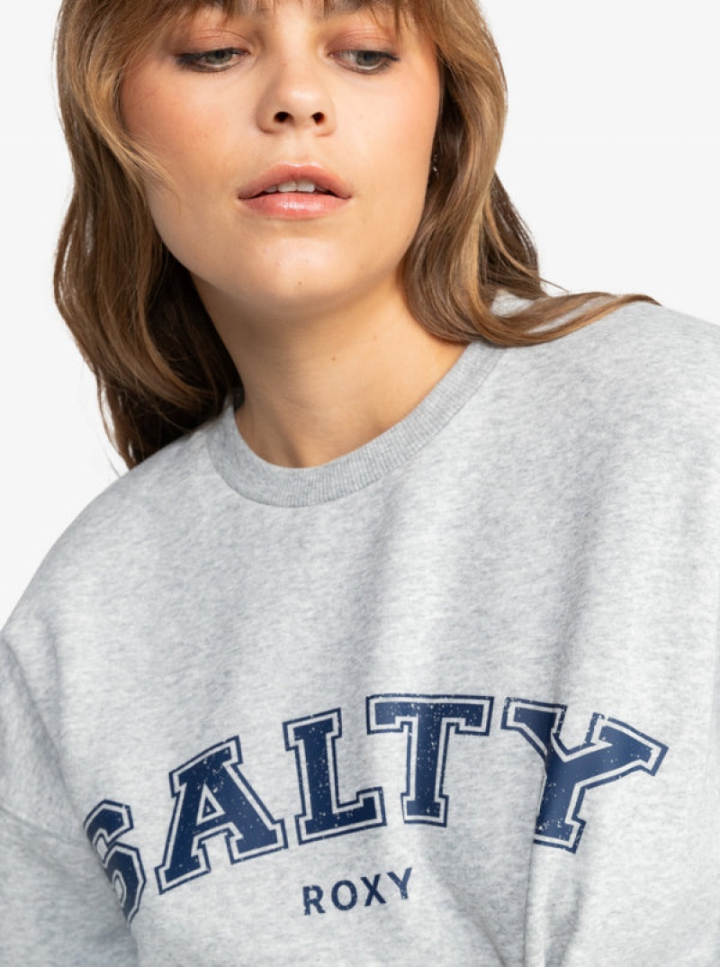 Roxy Salty Morning Hike Crew Neck Hoodie | 29763-ZGER