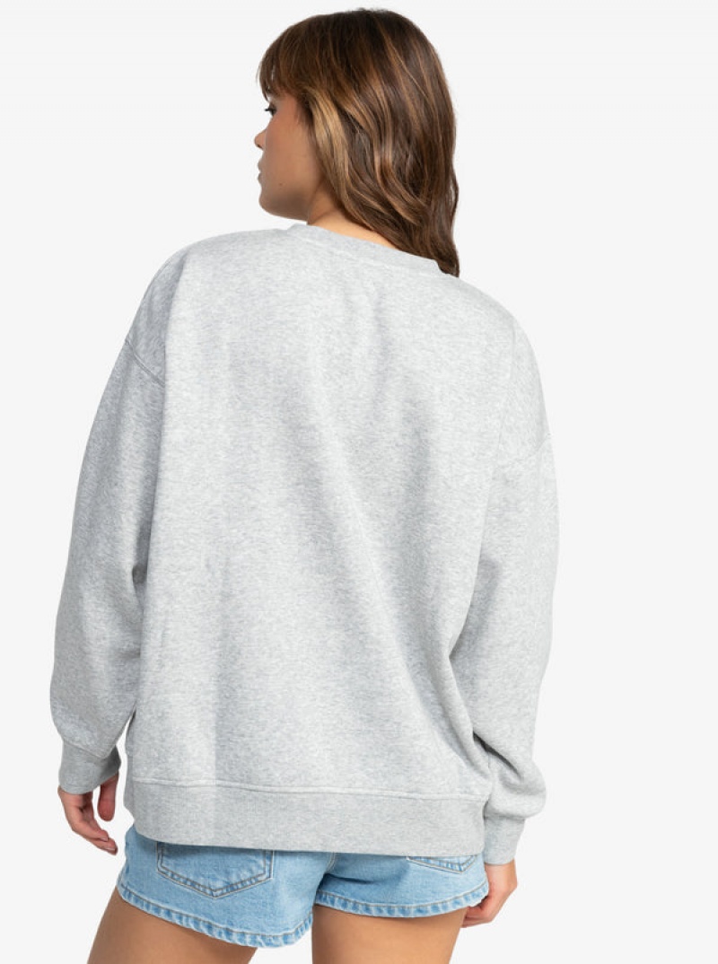 Roxy Salty Morning Hike Crew Neck Hoodie | 29763-ZGER