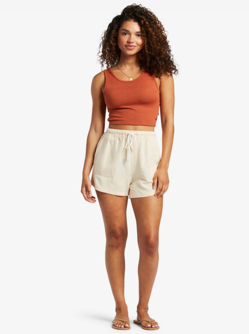 Roxy Sand And Sea Elastic Waist Shorts | 83901-NECF