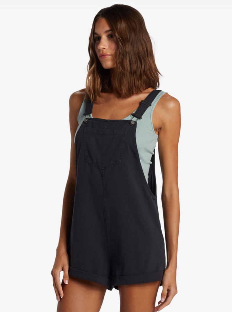 Roxy Silver Sky Set Short Overalls Jumpsuits | 13256-XZWL