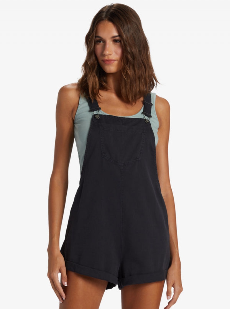 Roxy Silver Sky Set Short Overalls Jumpsuits | 13256-XZWL