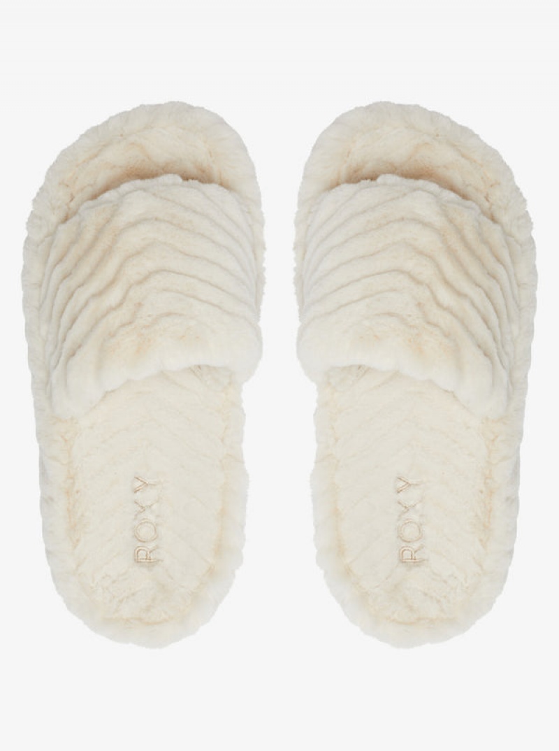 Roxy Slippy Faux Fur Sandals | 49601-SOFM