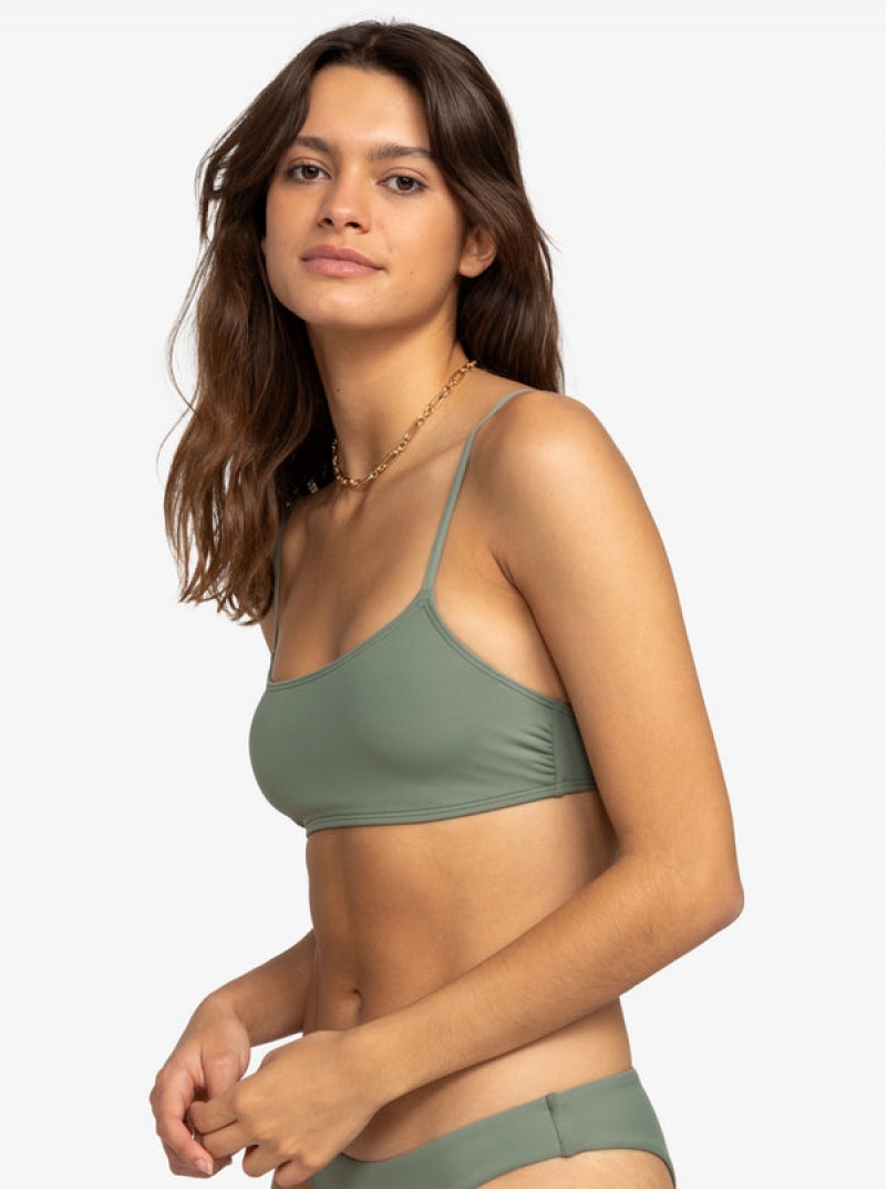 Roxy Solid Beach Classics Bralette Bikini Tops | 82394-NZOX