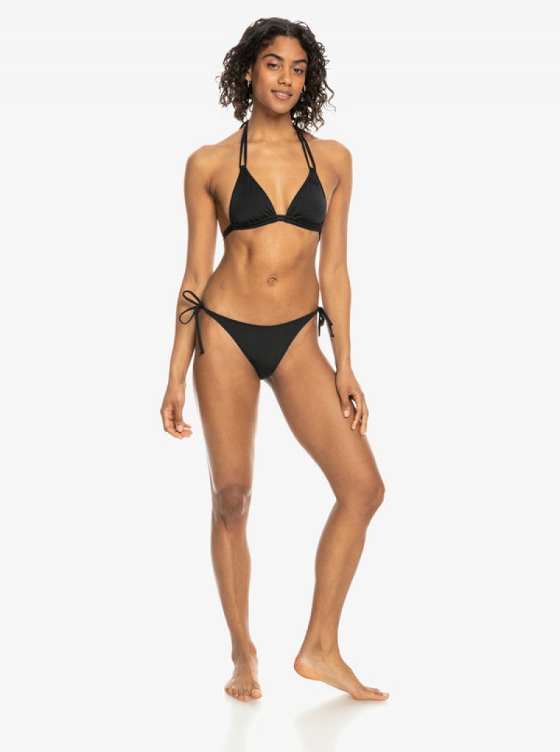 Roxy Solid Beach Classics Mini Tikitri Bikini Tops | 03746-UPSB