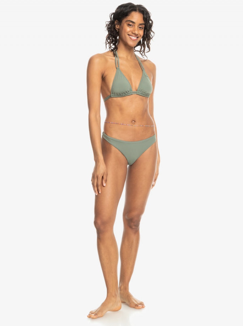 Roxy Solid Beach Classics Mini Tikitri Bikini Tops | 31840-GMTI