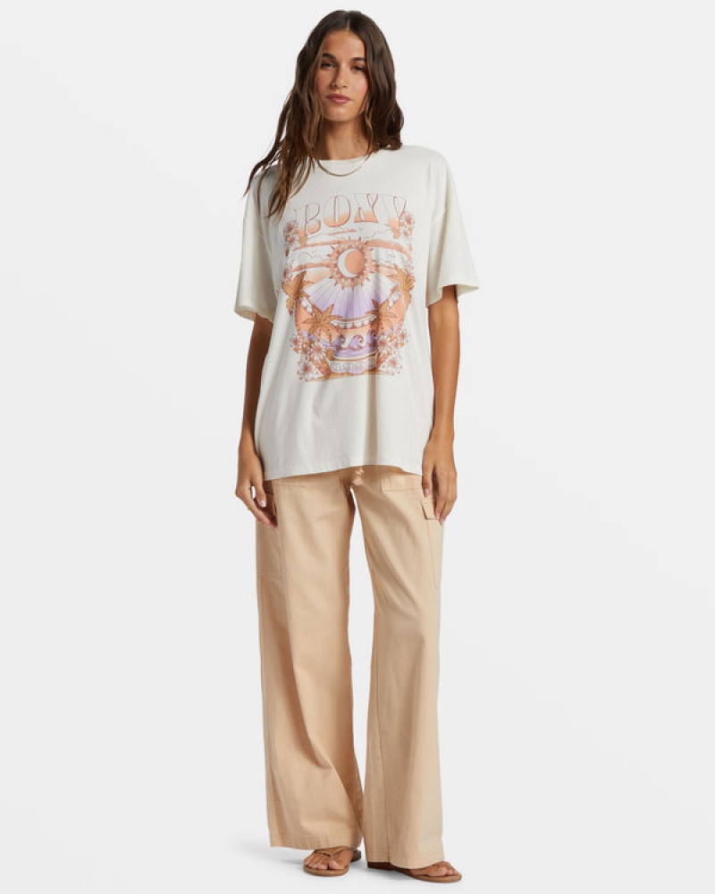 Roxy Star Chart Oversized Boyfriend T-shirts | 43185-GVNI