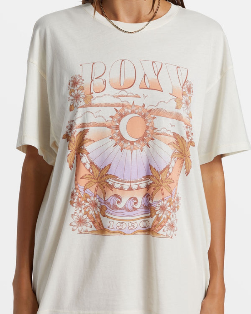 Roxy Star Chart Oversized Boyfriend T-shirts | 43185-GVNI