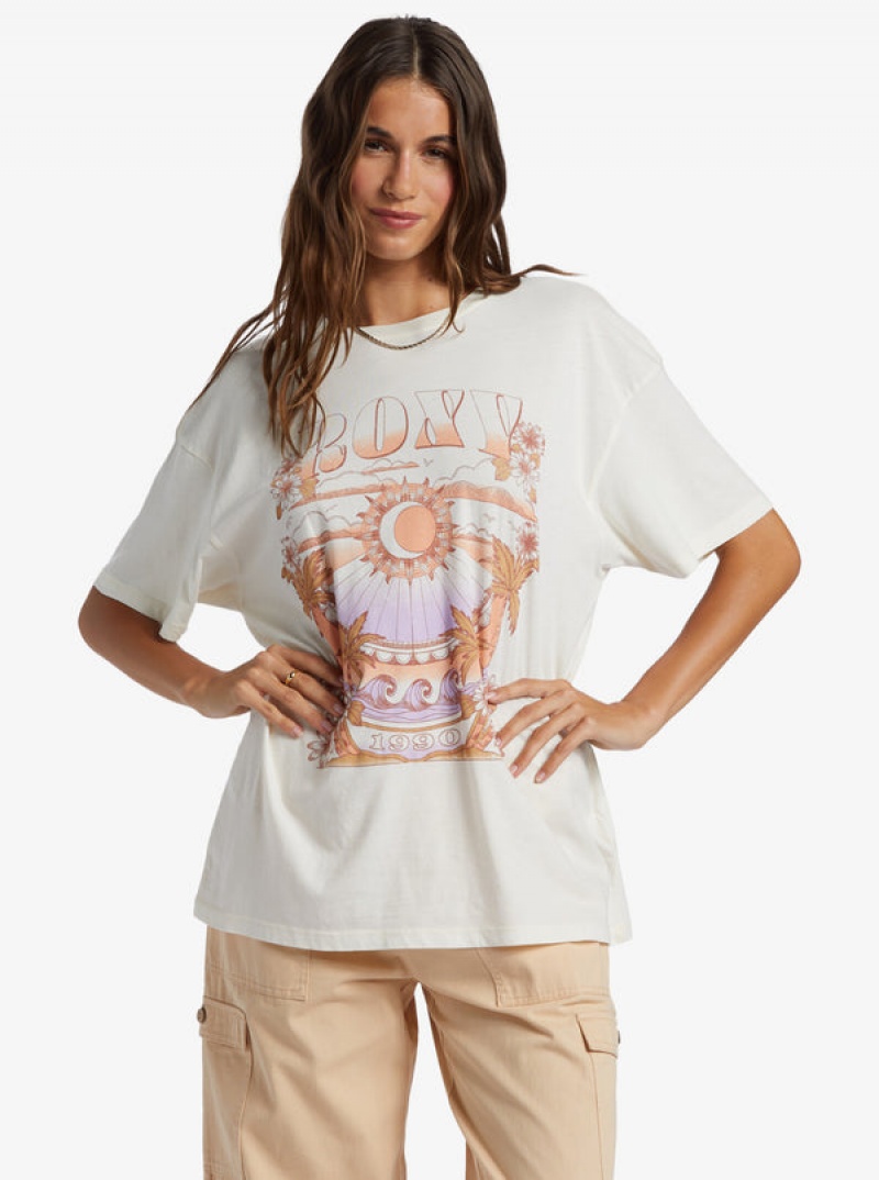 Roxy Star Chart Oversized Boyfriend T-shirts | 43185-GVNI