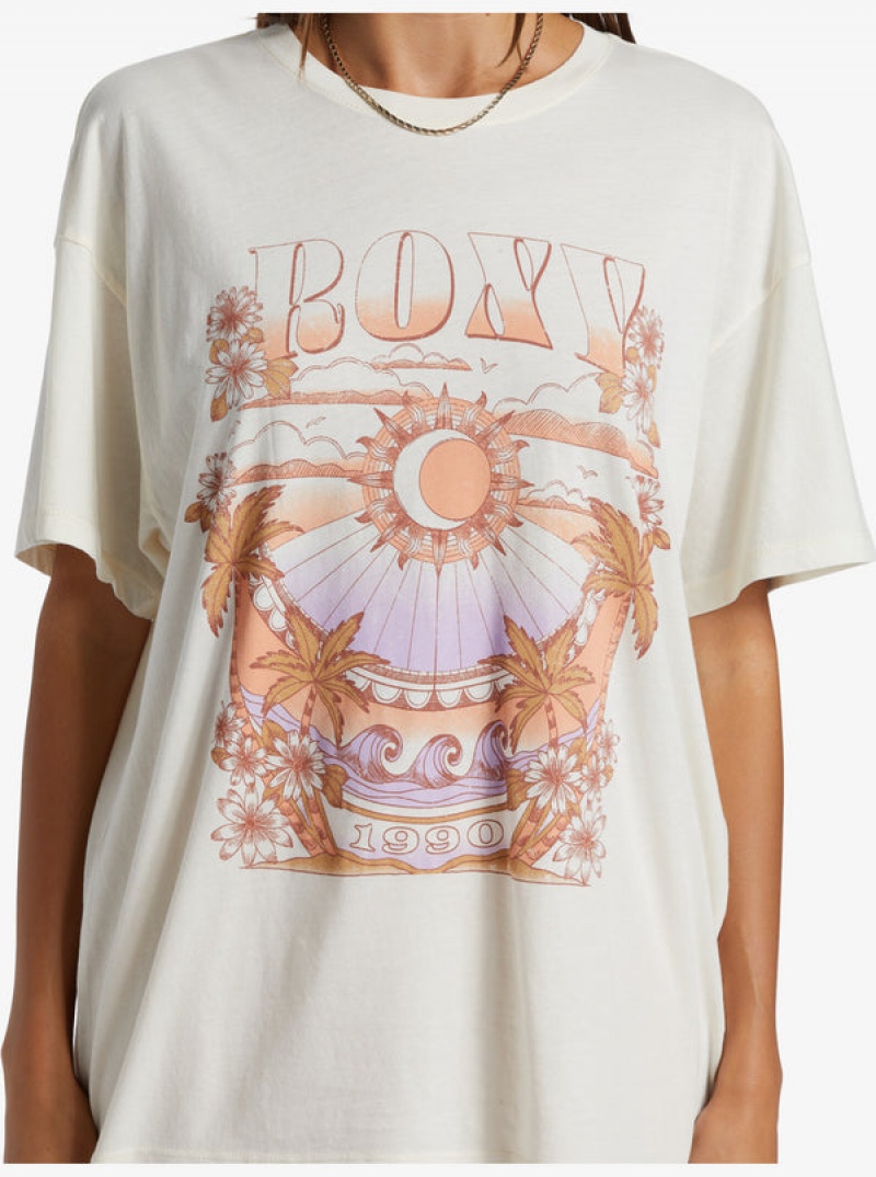 Roxy Star Chart Oversized Boyfriend T-shirts | 43185-GVNI