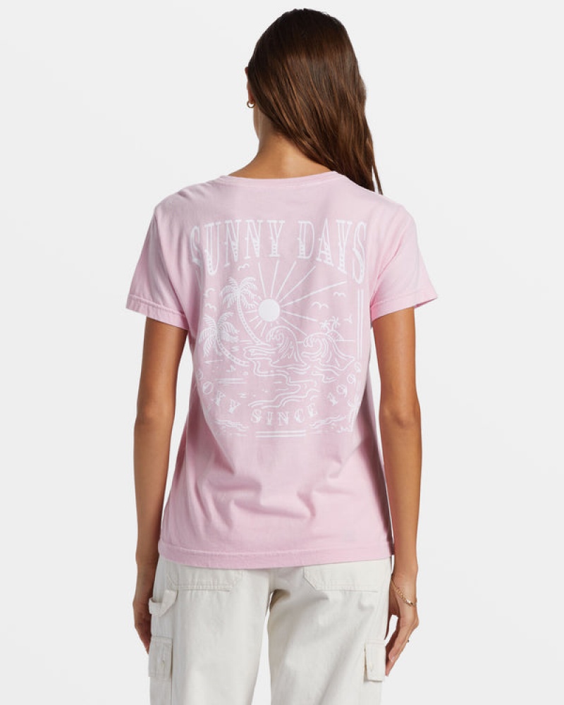 Roxy Sunny Days Boyfriend T-shirts | 04761-TMIN