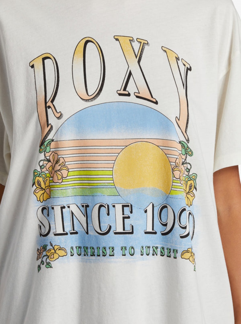 Roxy Sunrise To Sunset Oversized Boyfriend T-shirts | 93426-RDOP