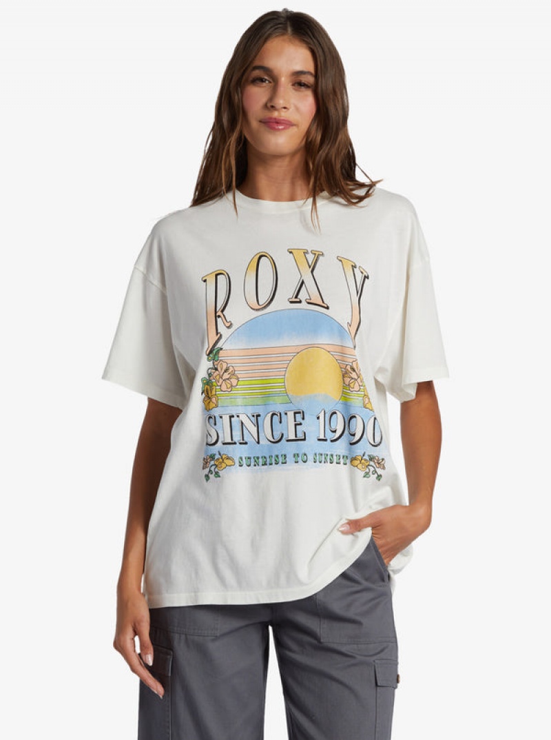 Roxy Sunrise To Sunset Oversized Boyfriend T-shirts | 93426-RDOP