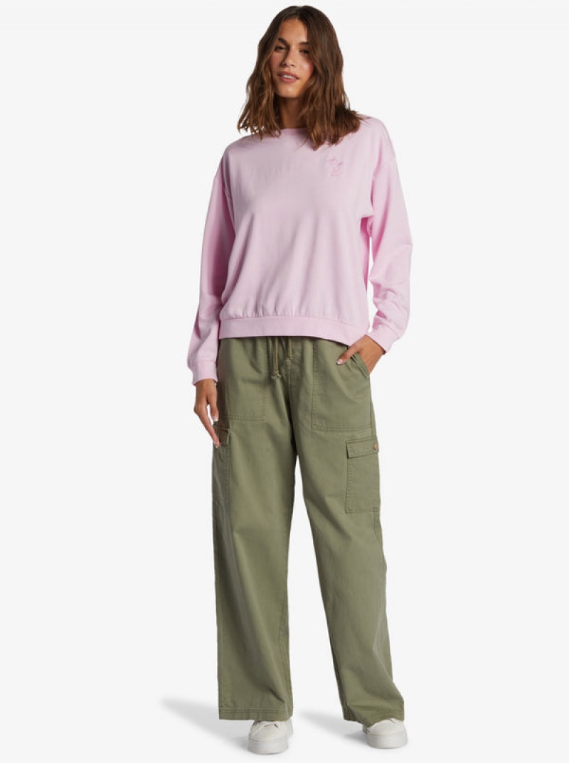 Roxy Surfing By Moonlight Crew Neck Loungewear | 34265-WSBL