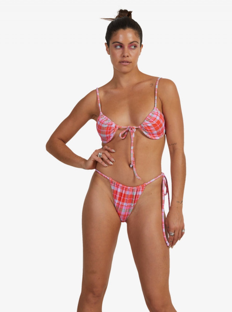 Roxy Tartan Times Tie-Side Bikini Bottoms | 60145-XLJG