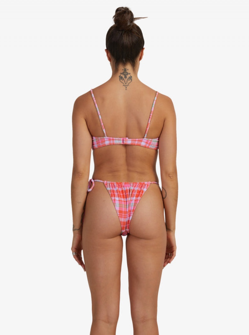 Roxy Tartan Times Tie-Side Bikini Bottoms | 60145-XLJG