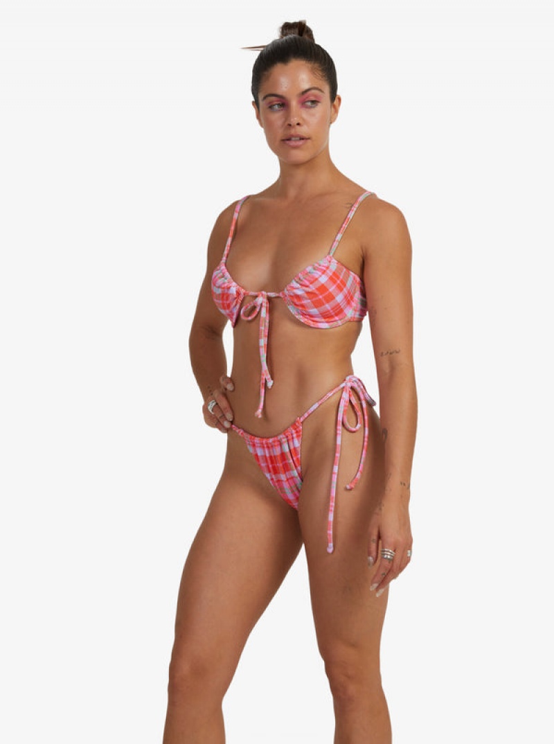 Roxy Tartan Times Tie-Side Bikini Bottoms | 60145-XLJG