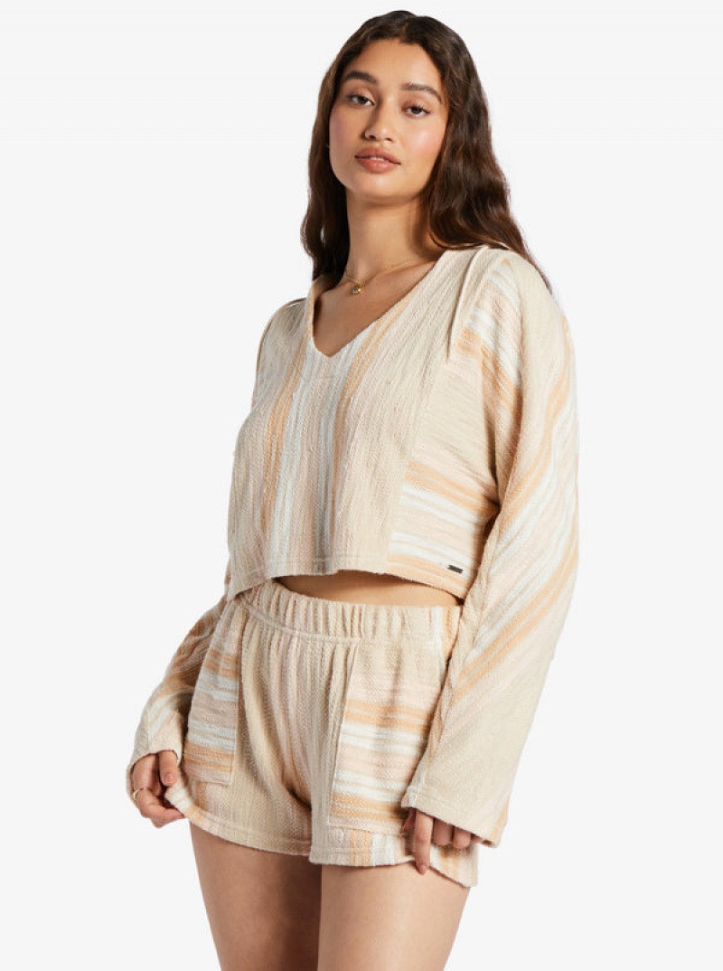 Roxy Todos Santos Poncho Style Hoodie | 50139-PWVA