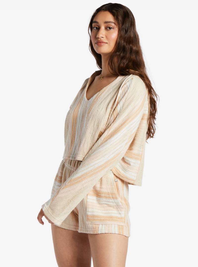 Roxy Todos Santos Poncho Style Hoodie | 50139-PWVA