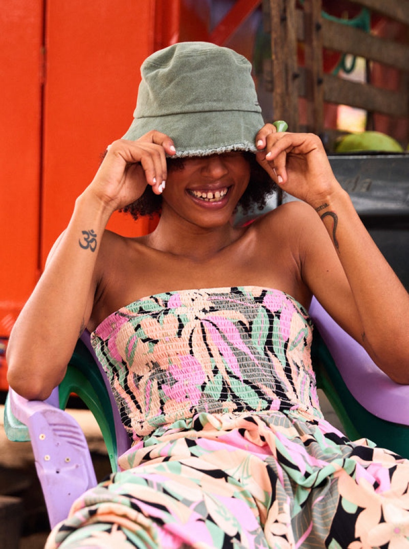 Roxy Victim Of Love Bucket Sun Hats | 62309-FVYG