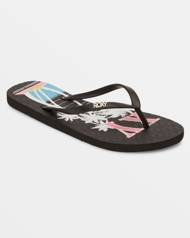 Roxy Viva Stamp Flip Flops | 52740-VBKO