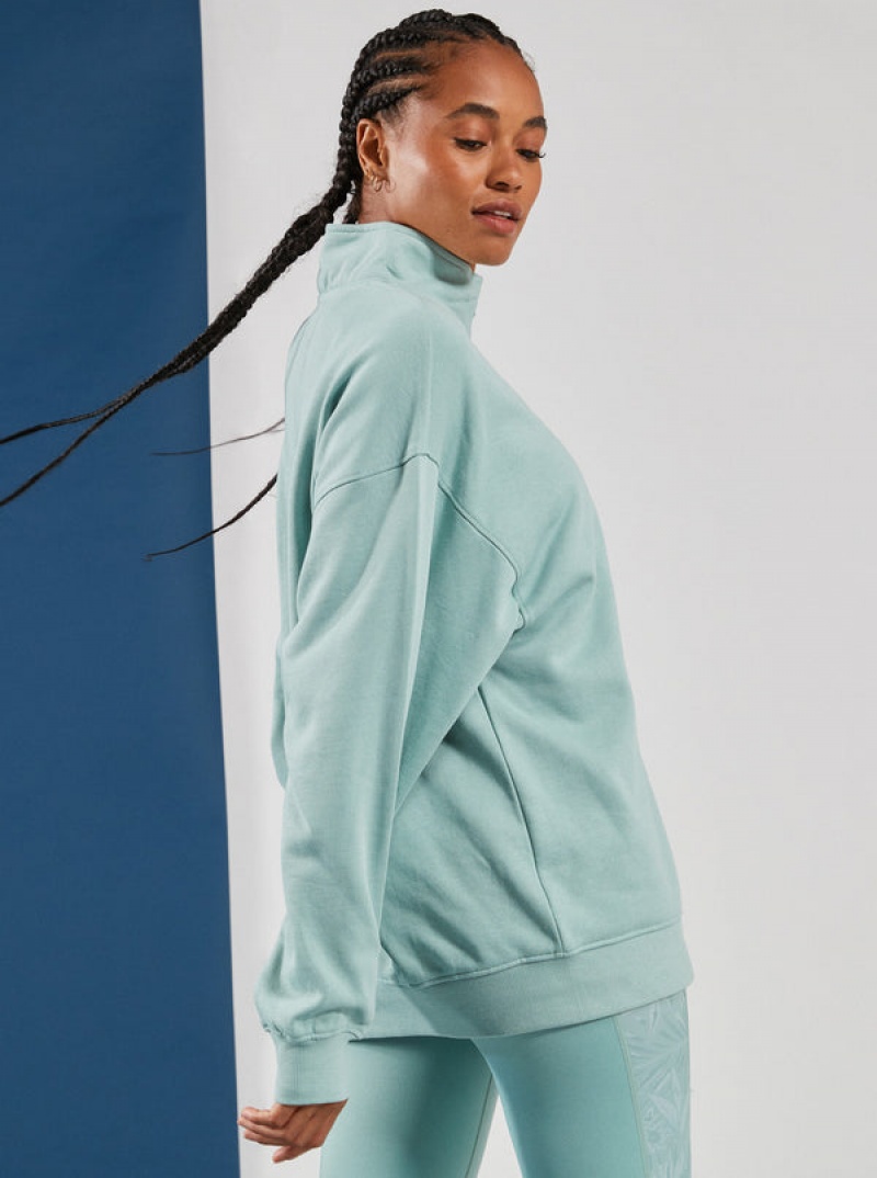 Roxy Waves Of Warmth Half-Zip Fleece Loungewear | 24691-HBOQ