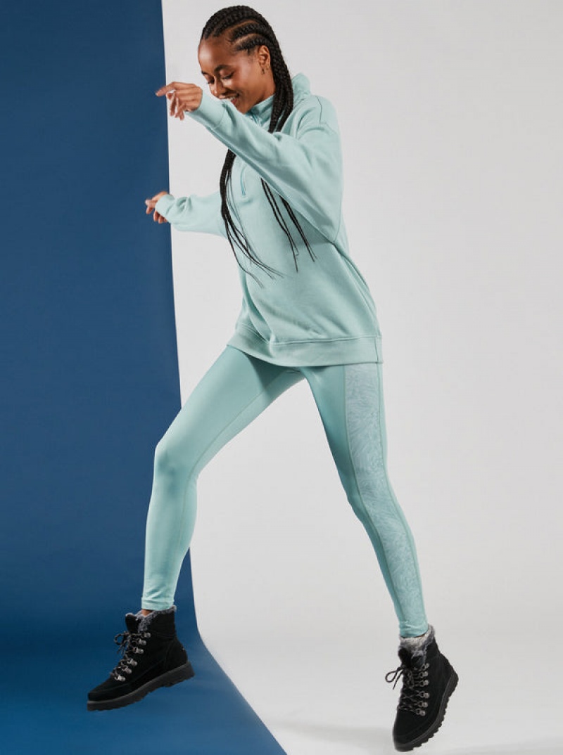 Roxy Waves Of Warmth Half-Zip Fleece Loungewear | 24691-HBOQ