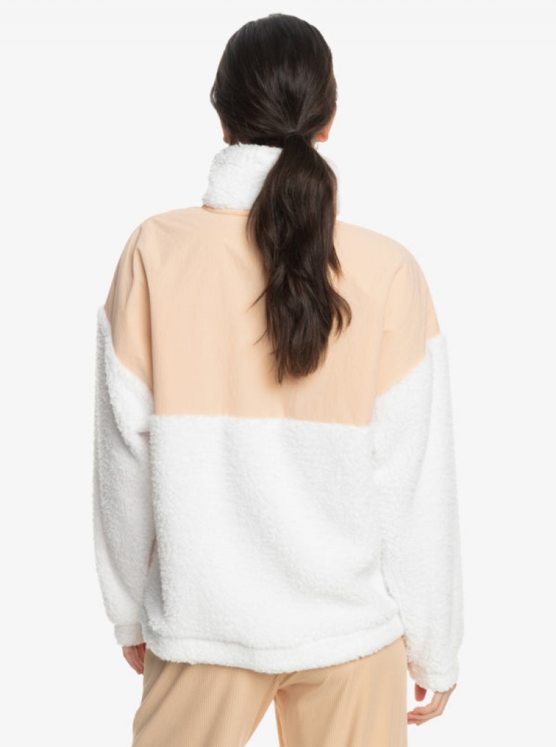 Roxy Waves Of Warmth Half-Zip Mock Neck Fleece Hoodie | 48309-ZKBM