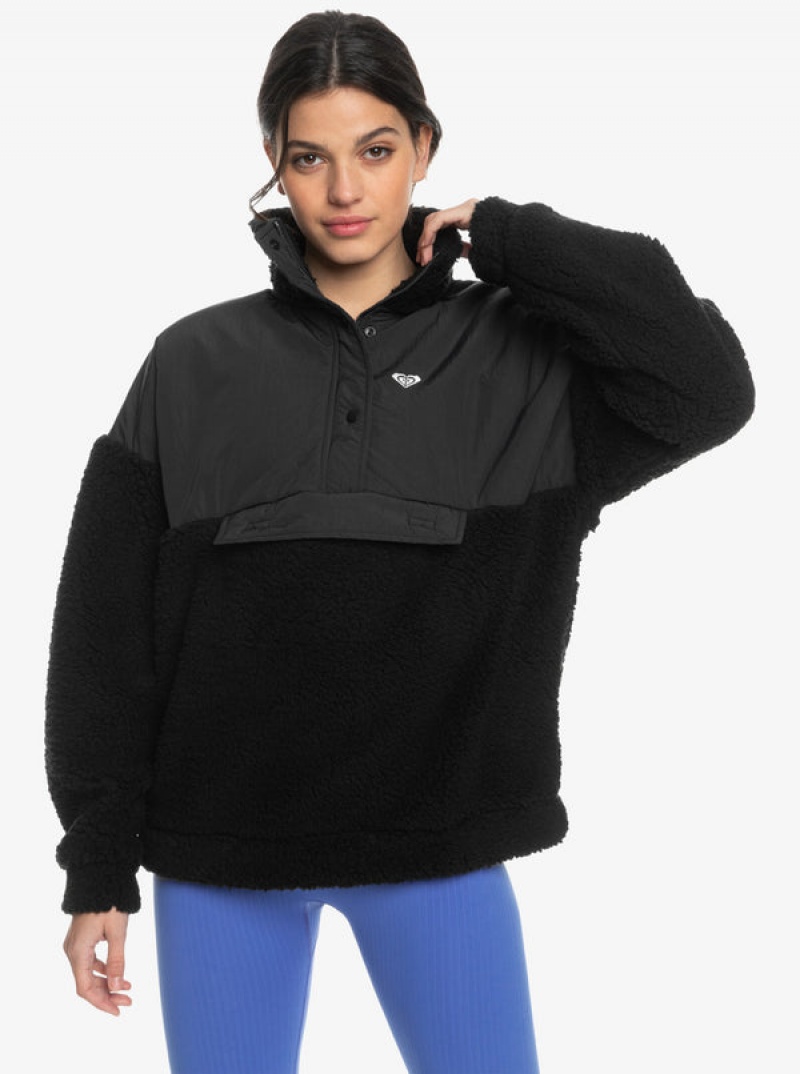 Roxy Waves Of Warmth Half-Zip Mock Neck Fleece Hoodie | 46789-ZWTK